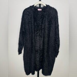 LF Laguna Azul Black Fuzzy Cardigan - Size Medium
